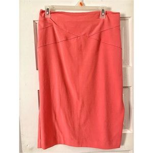 Coral Pencil Skirt